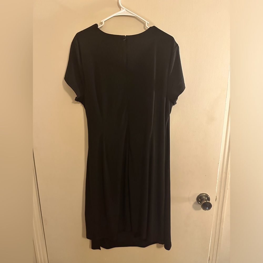 Black stretchy side detail dress - Picture 1 of 5